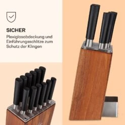 Kitano XL 13tlg. Messer-Set Mit Block 12 Messer Stahl Edler Holzblock -Haushaltsgeräte Geschäft 10040325 de 0005 logo