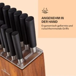 Kitano XL 13tlg. Messer-Set Mit Block 12 Messer Stahl Edler Holzblock -Haushaltsgeräte Geschäft 10040325 de 0006 logo