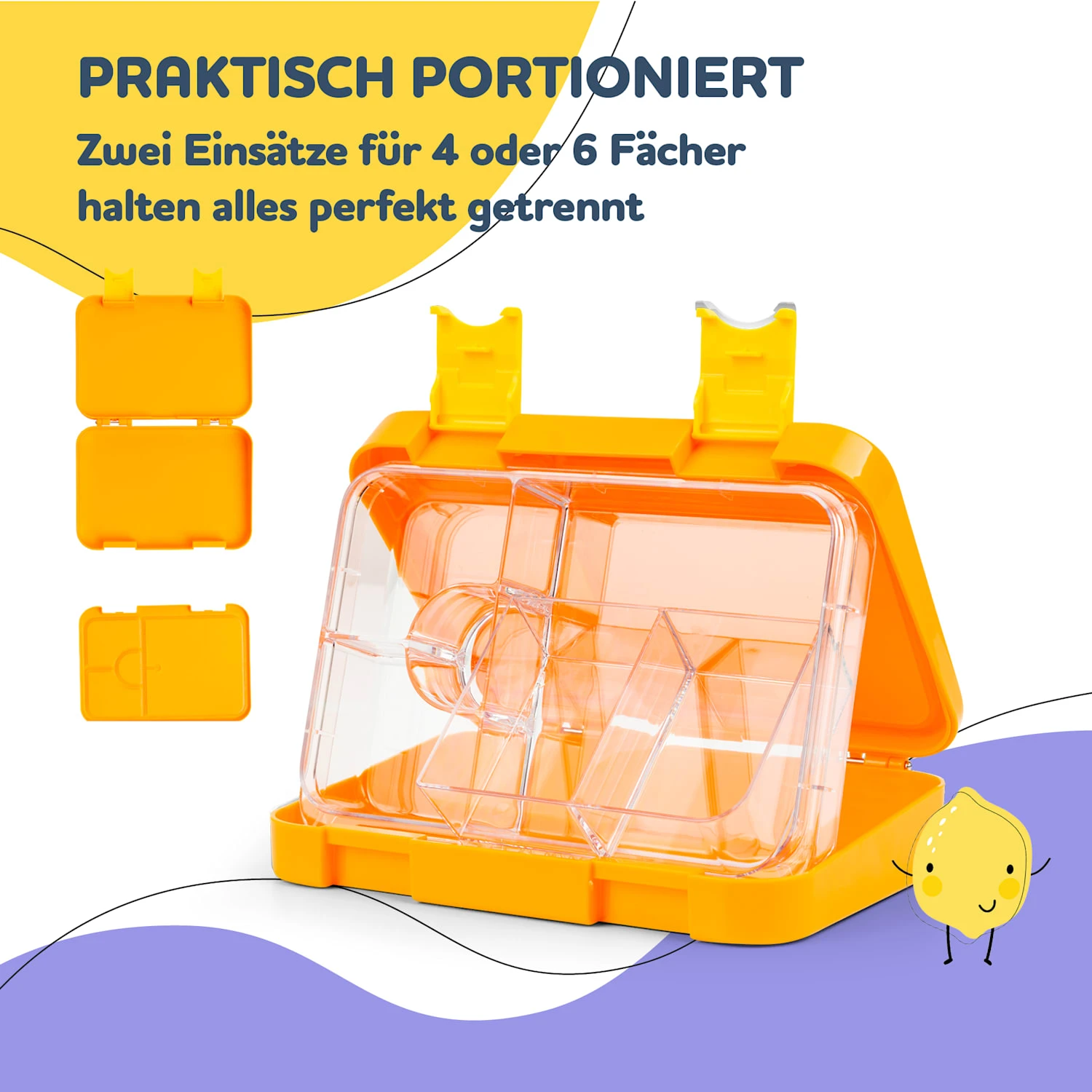 Junior Lunchbox 6 Fächer 21,3 X 15 X 4,5 Cm (BxHxT) BPA-frei 4 Junior Lunchbox 6 Fächer 21,3 X 15 X 4,5 Cm (BxHxT) BPA-frei – Bild 4