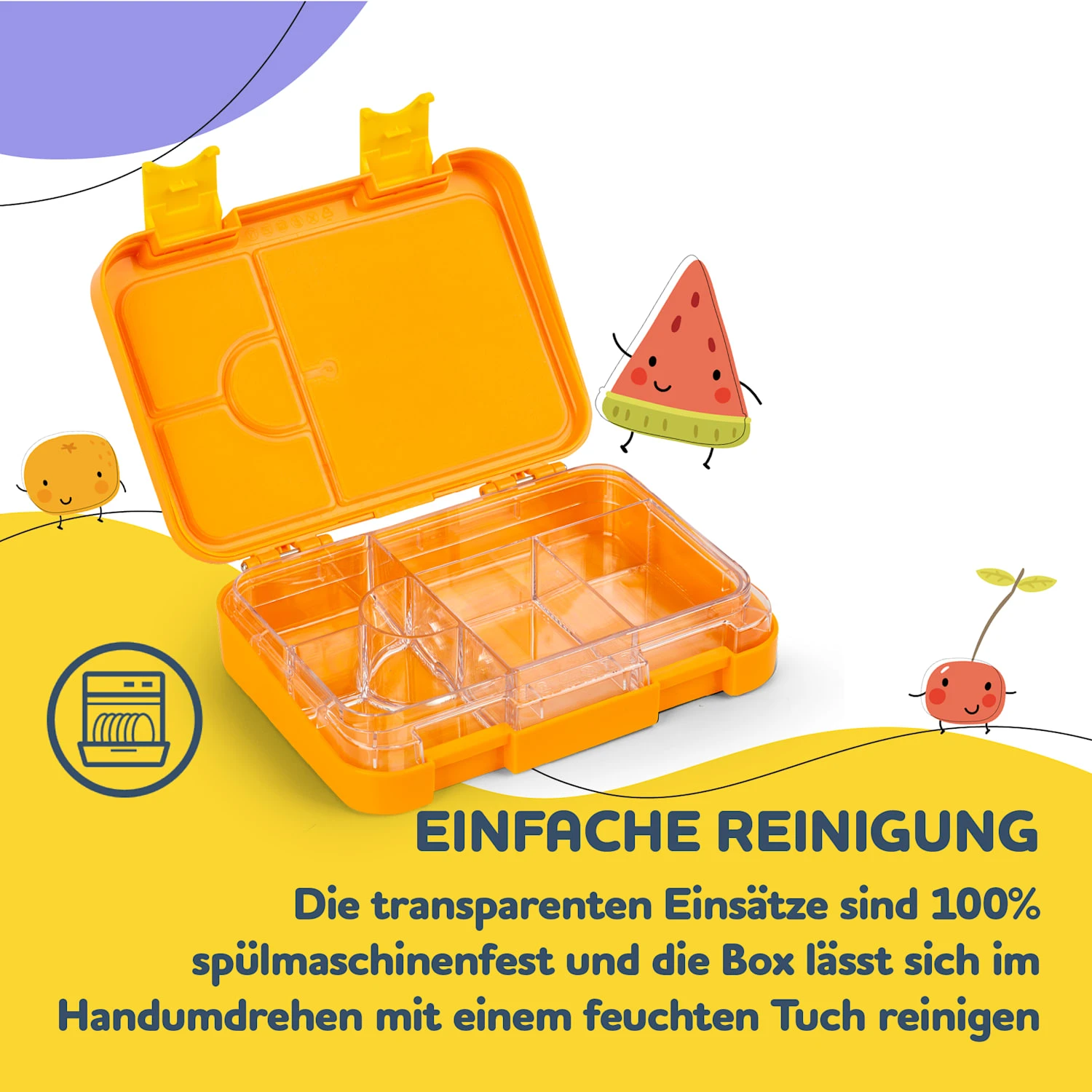 Junior Lunchbox 6 Fächer 21,3 X 15 X 4,5 Cm (BxHxT) BPA-frei 5 Junior Lunchbox 6 Fächer 21,3 X 15 X 4,5 Cm (BxHxT) BPA-frei – Bild 5
