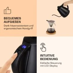 Garcon Wasserkocher 1L 2000W Warmhaltefunktion Schwanenhals Edelstahl -Haushaltsgeräte Geschäft 10040347 de 0005 logo