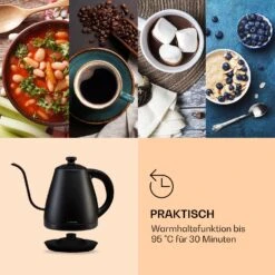 Garcon Wasserkocher 1L 2000W Warmhaltefunktion Schwanenhals Edelstahl -Haushaltsgeräte Geschäft 10040347 de 0006 logo