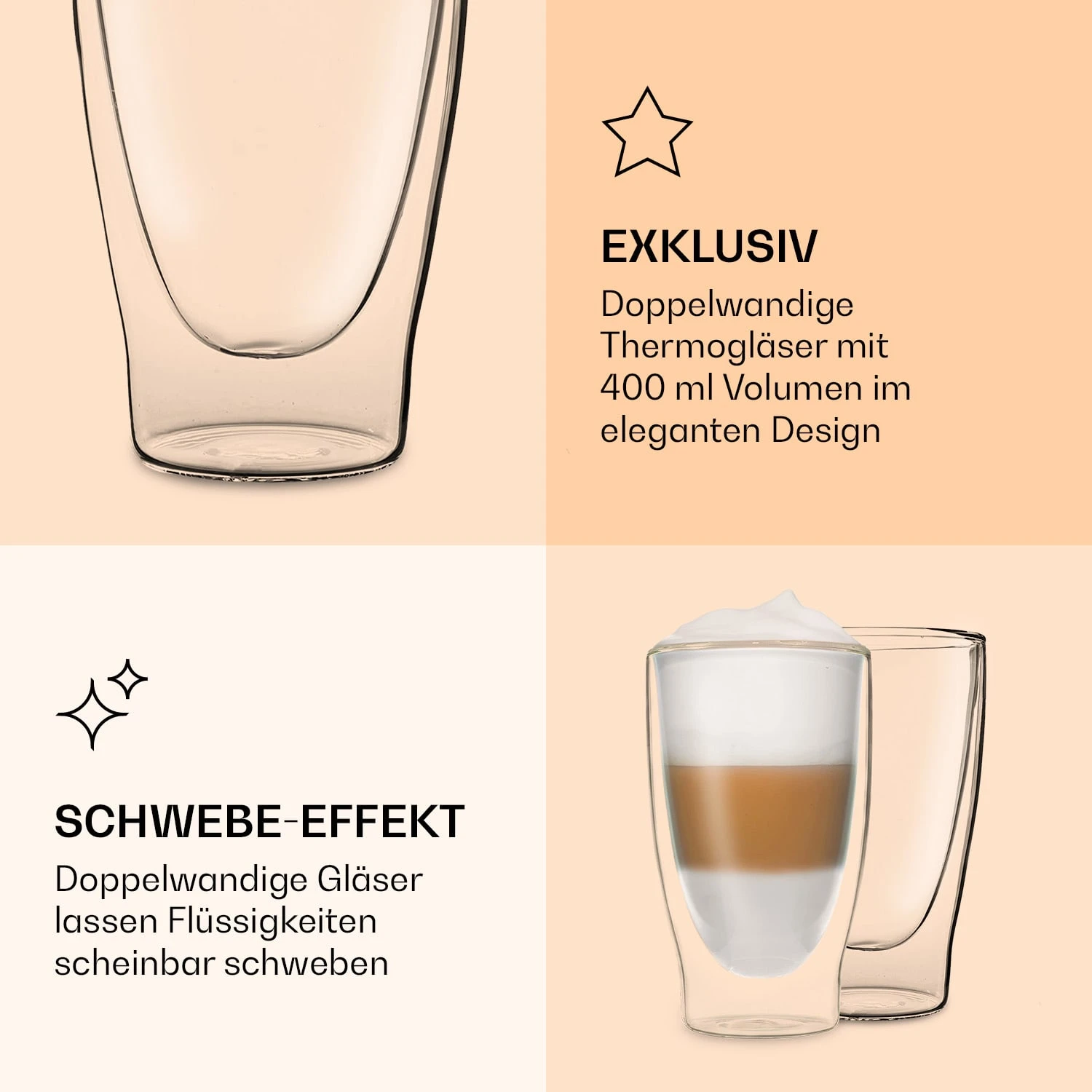 DUOS Doppelwandiges Glas 400 Ml Trinkglas Espresso Borosilikatglas 6 DUOS Doppelwandiges Glas 400 Ml Trinkglas Espresso Borosilikatglas – Bild 6