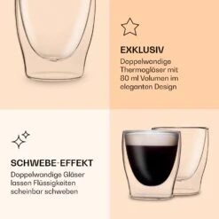 DUOS Doppelwandiges Glas 80 Ml Trinkglas Espresso Borosilikatglas -Haushaltsgeräte Geschäft 10040370 de 0006 logo