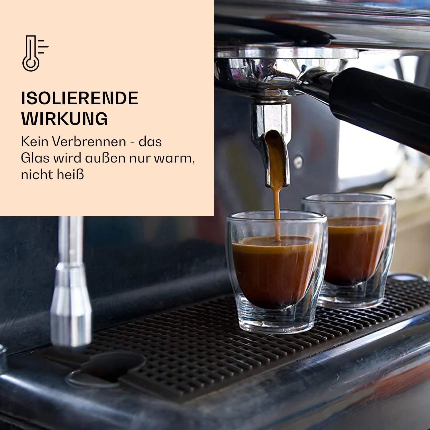DUOS Doppelwandiges Glas 80 Ml Trinkglas Espresso Borosilikatglas 2 DUOS Doppelwandiges Glas 80 Ml Trinkglas Espresso Borosilikatglas – Bild 2