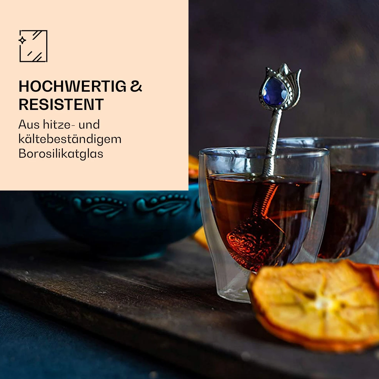 DUOS Doppelwandiges Thermoglas 200 Ml Borosilikatglas Handgemacht 3 DUOS Doppelwandiges Thermoglas 200 Ml Borosilikatglas Handgemacht – Bild 3