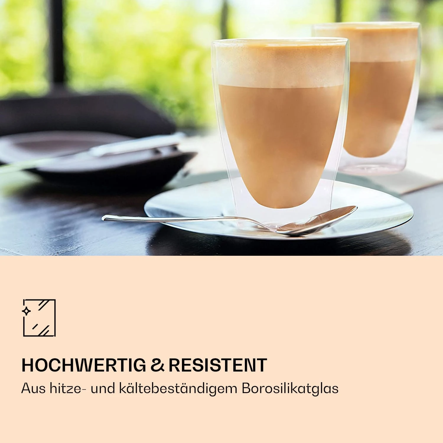 DUOS Doppelwandiges Glas | Thermoglas | 310 Ml | Trinkglas | Espressoglas, Teeglas, Shotglas | Für Heiße Und Kalte Getränke | Borosilikatglas| Hitze- Und Kältebeständig | Handgemacht | Spülmaschinenfest | Schwebe-Effekt 3 DUOS Doppelwandiges Glas | Thermoglas | 310 Ml | Trinkglas | Espressoglas, Teeglas, Shotglas | Für Heiße Und Kalte Getränke | Borosilikatglas| Hitze- Und Kältebeständig | Handgemacht | Spülmaschinenfest | Schwebe-Effekt – Bild 3