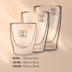 DUOS Doppelwandiges Glas 2 X 80, 310, 400 Ml Thermofunktion Inkl. Edelstahl-Löffel -Haushaltsgeräte Geschäft 10040398 yy 0006 logo