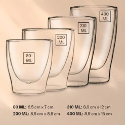 DUOS Doppelwandiges Glas 80, 200, 310, 400 Ml Thermofunktion Inkl. Edelstahl-Löffel 13 DUOS Doppelwandiges Glas 80, 200, 310, 400 Ml Thermofunktion Inkl. Edelstahl-Löffel -Haushaltsgeräte Geschäft 10040399 yy 0007 logo