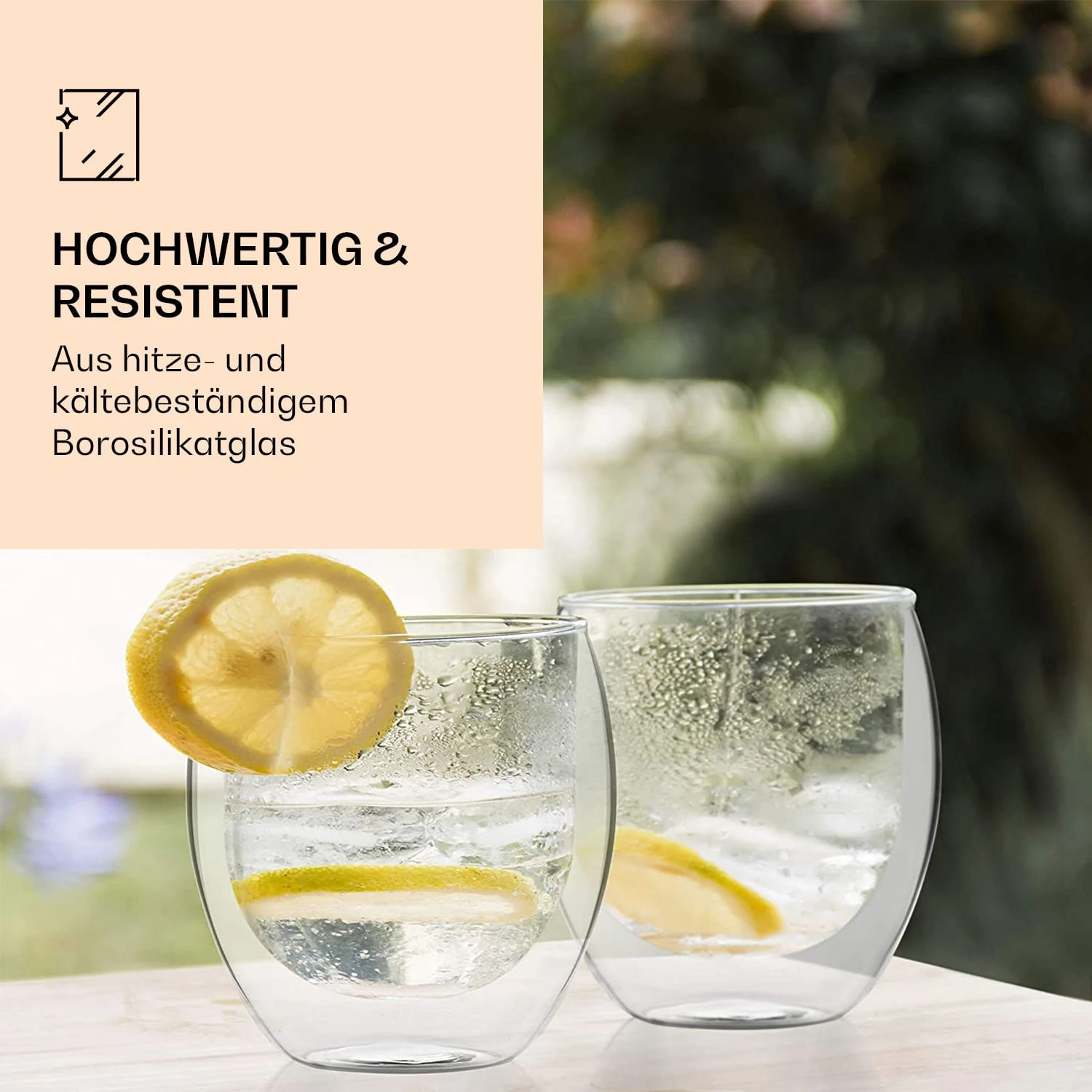 DUOS Jumbo Doppelwandiges Glas 410 Ml Thermofunktion Inkl. Edelstahl-Löffel 3 DUOS Jumbo Doppelwandiges Glas 410 Ml Thermofunktion Inkl. Edelstahl-Löffel – Bild 3