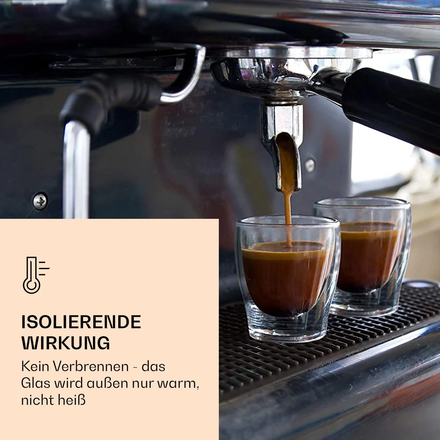 DUOS Doppelwandiges Glas 200 Ml Thermofunktion Inkl. Edelstahl-Löffel 2 DUOS Doppelwandiges Glas 200 Ml Thermofunktion Inkl. Edelstahl-Löffel – Bild 2