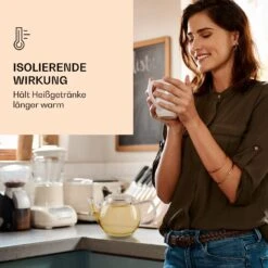 Glaskanne 800 Ml Borosilikatglas Mit Deckel, Teesieb Und Teeblumen -Haushaltsgeräte Geschäft 10040415 de 0004 logo