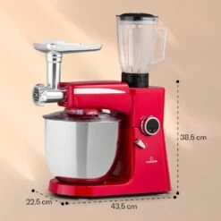 Renata Rossa Küchenmaschine 3-in-1 2000W 2,7PS 5Ltr Edelstahl BPA-frei 15 Renata Rossa Küchenmaschine 3-in-1 2000W 2,7PS 5Ltr Edelstahl BPA-frei -Haushaltsgeräte Geschäft 10040499 yy 0008 dimensions