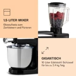 Renata Rossa Küchenmaschine 3-in-1 2000W 2,7PS 5Ltr Edelstahl BPA-frei 13 Renata Rossa Küchenmaschine 3-in-1 2000W 2,7PS 5Ltr Edelstahl BPA-frei -Haushaltsgeräte Geschäft 10040500 de 0006 logo