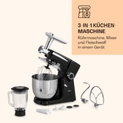 Renata Rossa Küchenmaschine 3-in-1 2000W 2,7PS 5Ltr Edelstahl BPA-frei 14 Renata Rossa Küchenmaschine 3-in-1 2000W 2,7PS 5Ltr Edelstahl BPA-frei -Haushaltsgeräte Geschäft 10040500 de 0007 logo
