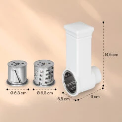Renata Salat-Reibeaufsatz Zubehör Grob, Mittel, Fein -Haushaltsgeräte Geschäft 10040501 yy 0004 dimensions