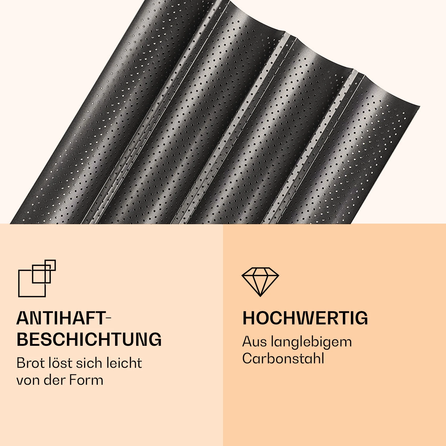 Feelino Baguettblech 4 Mulden 3 Feelino Baguettblech 4 Mulden – Bild 3