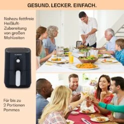 Crisp-Pro Heißluftfritteuse Air Fryer 1400W 2,8 Ltr Timer Edelstahl -Haushaltsgeräte Geschäft 10040698 de 0005 usp