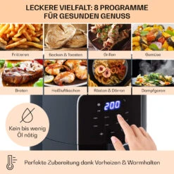 Crisp-Pro Heißluftfritteuse Air Fryer 1400W 3,5 Ltr 8 Programme Timer -Haushaltsgeräte Geschäft 10040701 de 0003 logo