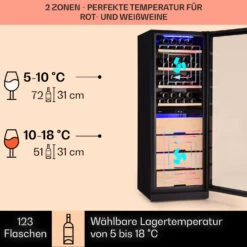 Barossa 123 Duo Weinkühlschrank 123 Fl 226 Ltr 2 Zonen Touch-Steuerung -Haushaltsgeräte Geschäft 10040721 de 0003 usp
