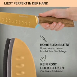 Kazuno Messerset 7 Teile Magnetischer Block PVD Titanium-Beschichtung 10 Kazuno Messerset 7 Teile Magnetischer Block PVD Titanium-Beschichtung -Haushaltsgeräte Geschäft 10040726 de 0003 usp