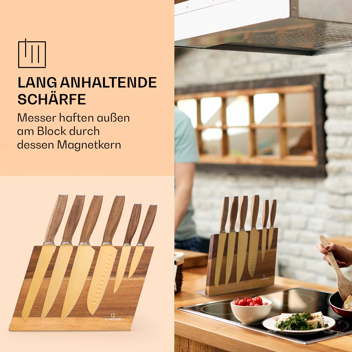 Kazuno Messerset 7 Teile Magnetischer Block PVD Titanium-Beschichtung 4 Kazuno Messerset 7 Teile Magnetischer Block PVD Titanium-Beschichtung – Bild 4