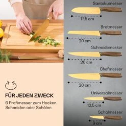 Kazuno Messerset 7 Teile Magnetischer Block PVD Titanium-Beschichtung 12 Kazuno Messerset 7 Teile Magnetischer Block PVD Titanium-Beschichtung -Haushaltsgeräte Geschäft 10040726 de 0005 usp