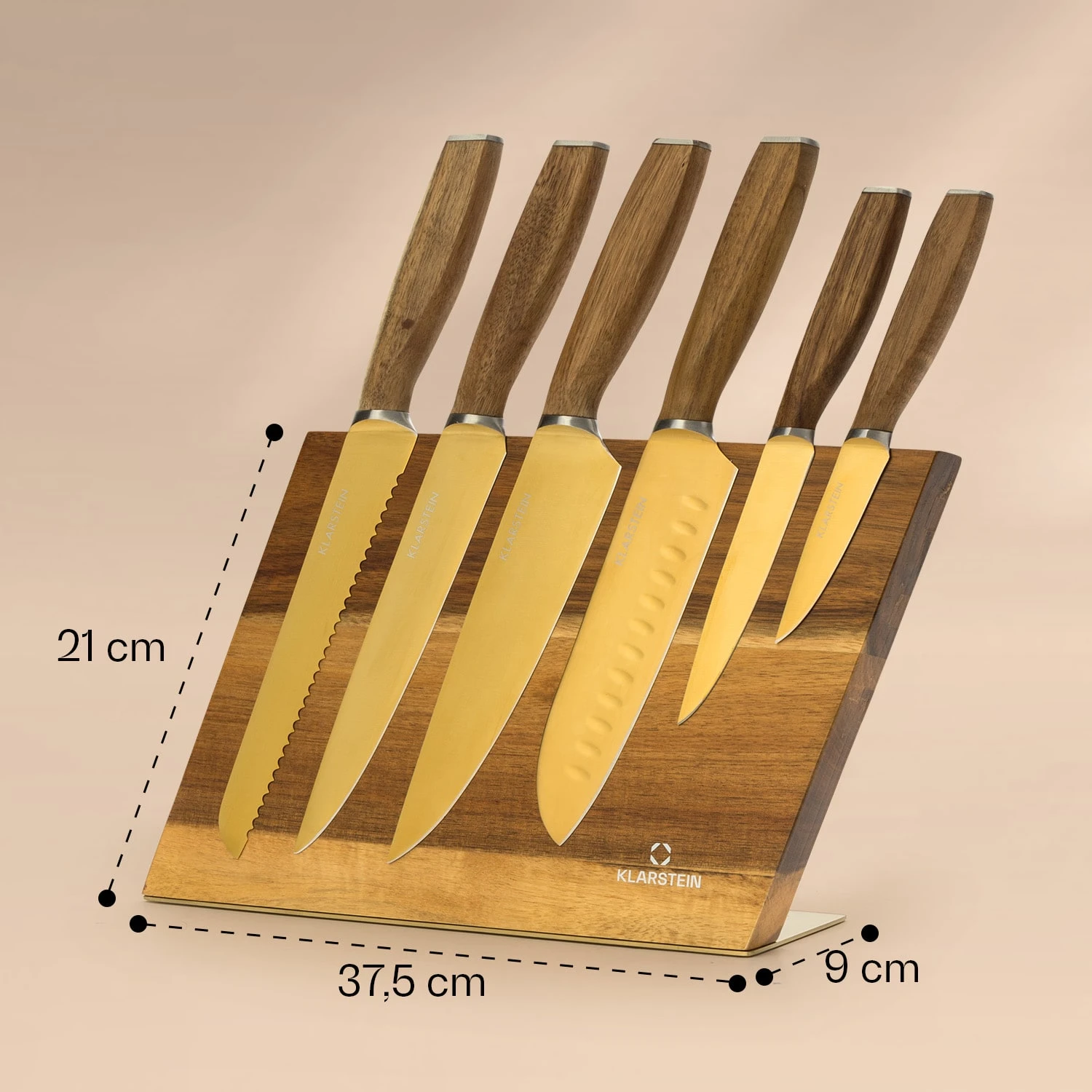 Kazuno Messerset 7 Teile Magnetischer Block PVD Titanium-Beschichtung 8 Kazuno Messerset 7 Teile Magnetischer Block PVD Titanium-Beschichtung – Bild 8