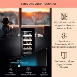 Vinovilla 20 Built-In Weinkühlschrank 50l / 20 Flaschen Glastür Edelstahl -Haushaltsgeräte Geschäft 10040729 de 0004 logo