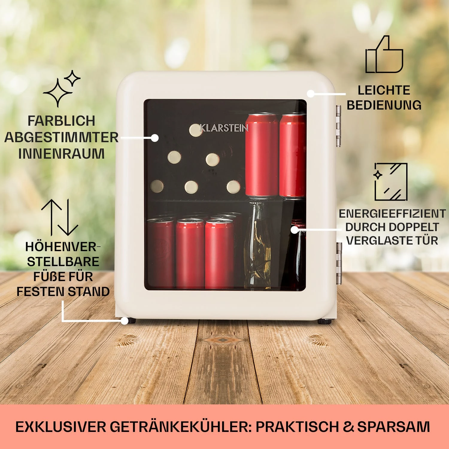 PopLife 48 Getränkekühler Kühlschrank 0-10 °C Retro-Design 5 PopLife 48 Getränkekühler Kühlschrank 0-10 °C Retro-Design – Bild 5