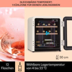 Vinetage 12 Getränkekühler Kühlschrank 48 Liter 4-22°C Retro-Design -Haushaltsgeräte Geschäft 10040740 de 0003 logo