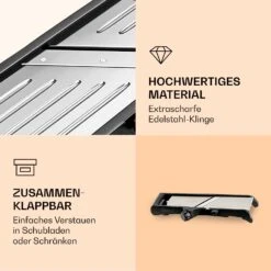 Mandoline Küchenhobel Inkl. Wellenschnitt Edelstahl 1 Bis 9 Mm Julienne-Schneider 10 Mandoline Küchenhobel Inkl. Wellenschnitt Edelstahl 1 Bis 9 Mm Julienne-Schneider -Haushaltsgeräte Geschäft 10040836 de 0005 logo