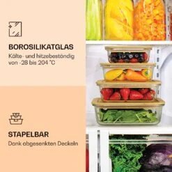 Frischhaltedosen 4er-Set Borosilikatglas Bambusdeckel Stapelbar 4 Größen 8 Frischhaltedosen 4er-Set Borosilikatglas Bambusdeckel Stapelbar 4 Größen -Haushaltsgeräte Geschäft 10040858 de 0004 logo
