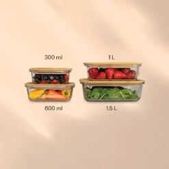 Frischhaltedosen 4er-Set Borosilikatglas Bambusdeckel Stapelbar 4 Größen 9 Frischhaltedosen 4er-Set Borosilikatglas Bambusdeckel Stapelbar 4 Größen -Haushaltsgeräte Geschäft 10040858 yy 0005 logo