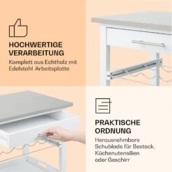 Vermont Servierwagen Küchenwagen 5 Etagen Holz Edelstahl Mobil -Haushaltsgeräte Geschäft 10041118 de 0005 logo