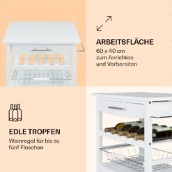 Louisiana Servierwagen Küchenwagen 5 Etagen Holz Handtuchhalter Mobil -Haushaltsgeräte Geschäft 10041122 de 0003 logo