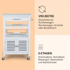 Louisiana Servierwagen Küchenwagen 5 Etagen Holz Handtuchhalter Mobil -Haushaltsgeräte Geschäft 10041122 de 0004 logo