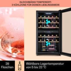 Barossa 29 Duo Weinkühlschrank 29 Fl 80 Ltr 2 Zonen Drucktasten 9 Barossa 29 Duo Weinkühlschrank 29 Fl 80 Ltr 2 Zonen Drucktasten -Haushaltsgeräte Geschäft 10041124 de 0003 usp