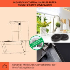 Ava 60 Dunstabzugshaube 60cm Wandhaube WiFi A++ 515m³/h Touch 13 Ava 60 Dunstabzugshaube 60cm Wandhaube WiFi A++ 515m³/h Touch -Haushaltsgeräte Geschäft 10041167 de 0005 usp