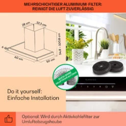 Alinea 60 Dunstabzugshaube 60cm Wandhaube WiFi A++ 500m³/h Touch 12 Alinea 60 Dunstabzugshaube 60cm Wandhaube WiFi A++ 500m³/h Touch -Haushaltsgeräte Geschäft 10041171 de 0005 usp