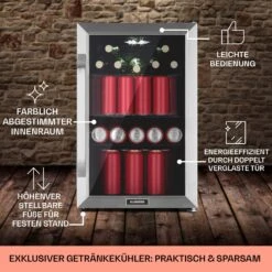 Beersafe 70 Birra Edition Kühlschrank 70 Ltr 3 Böden Glastür Edelstahl -Haushaltsgeräte Geschäft 10041177 de 0006 usp
