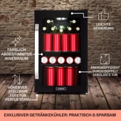 Beersafe 70 Birra Edition Kühlschrank 70 Liter 3 Böden Glas Edelstahl -Haushaltsgeräte Geschäft 10041178 de 0006 usp