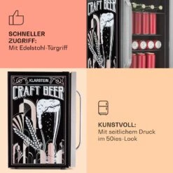 Beersafe 70 Craft Beer Edition Kühlschrank 70 Liter Glastür Edelstahl 11 Beersafe 70 Craft Beer Edition Kühlschrank 70 Liter Glastür Edelstahl -Haushaltsgeräte Geschäft 10041181 de 0004 usp