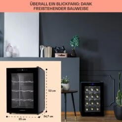 Barolo 12 Uno Weinkühlschrank 37 Ltr 12 Flaschen 11-18°C SingleZone -Haushaltsgeräte Geschäft 10041205 de 0006 usp