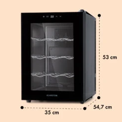 Barolo 12 Uno Weinkühlschrank 37 Ltr 12 Flaschen 11-18°C SingleZone -Haushaltsgeräte Geschäft 10041205 yy 0008 dimensions