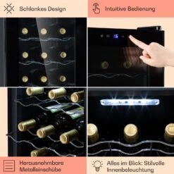Barolo 15 Uno Weinkühlschrank 48 Ltr 15 Flaschen 11-18°C SingleZone -Haushaltsgeräte Geschäft 10041207 de 0005 usp