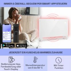 Bansin Crystal Smart Konvektions-Heizgerät 1500W 5 - 50 °C App-Steuerung 10 Bansin Crystal Smart Konvektions-Heizgerät 1500W 5 - 50 °C App-Steuerung -Haushaltsgeräte Geschäft 10041210 de 0003 usp