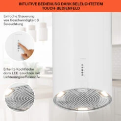 Bolea Inselabzugshaube Ø38cm Ab-/Umluft 600m³/h LED Inkl. Aktivkohlefilter -Haushaltsgeräte Geschäft 10041225 de 0004 usp