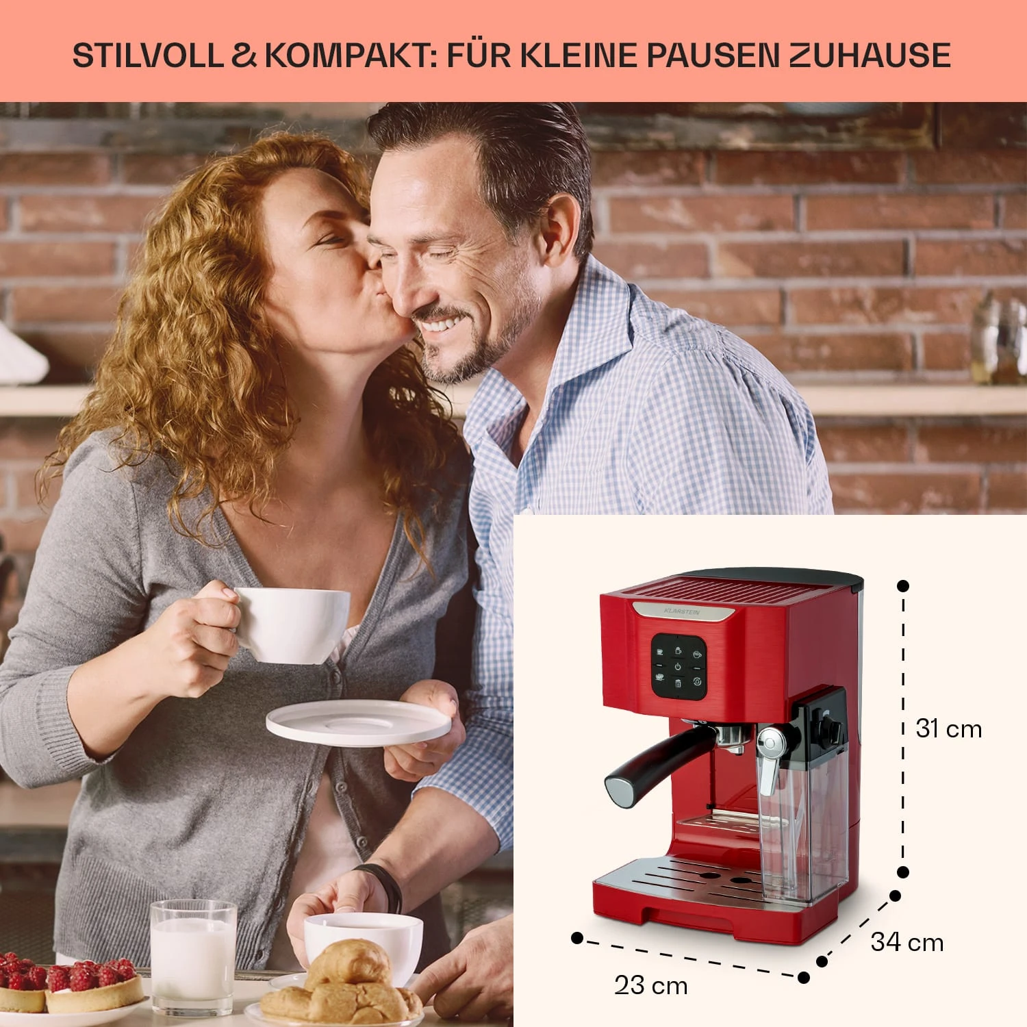 BellaVita Kaffeemaschine 3-in-1 1450 W 20 Bar Milchschäumer 5 BellaVita Kaffeemaschine 3-in-1 1450 W 20 Bar Milchschäumer – Bild 5