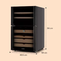 El Dorado 108 Humidor & Weinkühlschrank Touch 108L LED -Haushaltsgeräte Geschäft 10041277 yy 0008 dimensions